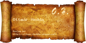 Ottmár Hedda névjegykártya